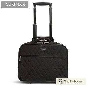 Vera Bradley Quilted Black Rolling Travel Bag